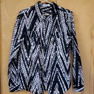 Calvin Klein Long Sleeve Button Down Blouse